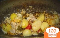 Фото рецепта: Мясо с картофелем в скороварке