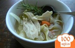 Фото рецепта: Куриный суп с лапшой