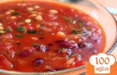 Фото рецепта: Постный суп с фасолью