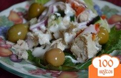 Фото рецепта: Куриный салат с овощами