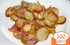 Фото рецепта: Кабачки с картошкой в духовке