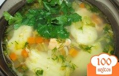 Фото рецепта: Рыбный суп с картофельными клёцками