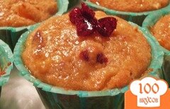 Фото рецепта: Фруктовые кексы с медово-абрикосовой глазурью
