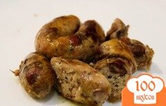 Фото рецепта: Колбаски из курицы и свинины