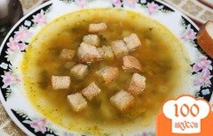 Фото рецепта: Гороховый суп с гренками