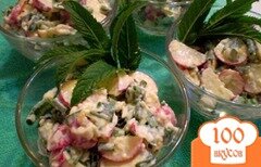 Фото рецепта: Редисковый салат с мятой