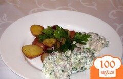 Фото рецепта: Селедочный салат с запеченным картофелем