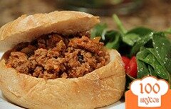 Фото рецепта: Бутерброды с индейкой и грибами