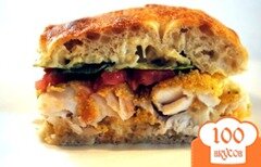 Фото рецепта: Сэндвич с рыбой и соусом тартар