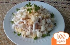 Фото рецепта: Салат с фасолью и курицей