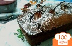 Фото рецепта: Шоколадный кекс с грушами