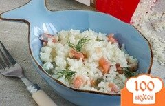Фото рецепта: Рис с форелью и ароматным маслом