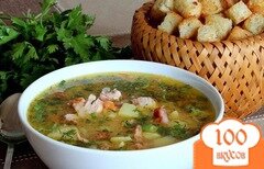 Фото рецепта: «Гороховый суп с копченой курицей»