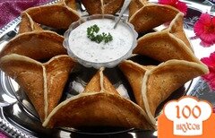 Фото рецепта: Арабские блины Катаеф с грибами и сыром