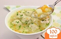 Фото рецепта: Домашний суп с фрикадельками