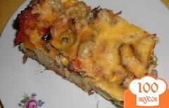 Фото рецепта: Пицца на кабачковой подушке
