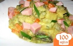Фото рецепта: Овощное рагу в сливочном соусе