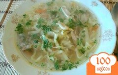 Фото рецепта: Суп с домашней лапшой из фазана.