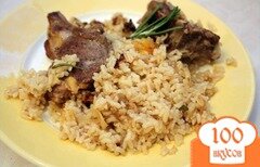 Фото рецепта: Бараньи ребрышки с рисом