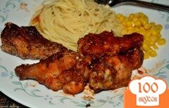 Фото рецепта: Куриные крылышки с итальянским соусом