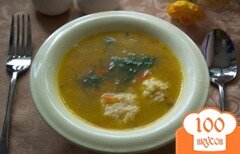 Фото рецепта: Суп с сырными шариками-клецками