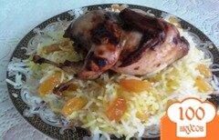 Фото рецепта: Плов по азербайджански с изюмом и перепёлками
