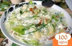 Фото рецепта: Суп с лисичками и цветной капустой