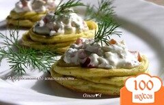 Фото рецепта: Картофельные гнезда с творожным сыром и сладким перцем