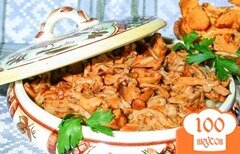 Фото рецепта: Лисички, жареные в сметане