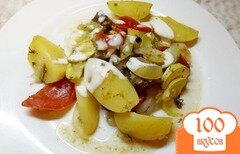 Фото рецепта: Говядина с летними овощами запеченная в рукаве