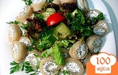 Фото рецепта: Кальмары фаршированные с салатом