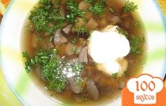 Фото рецепта: Суп из грибов подберезовиков