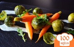 Фото рецепта: Овощи со сливочным соусом