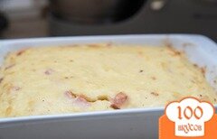 Фото рецепта: Запеканка с колбасой и сыром