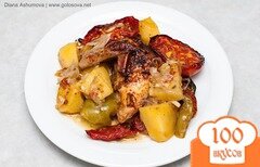 Фото рецепта: Жаркое из курицы и овощного ассорти