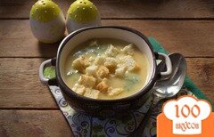Фото рецепта: Гороховый суп-пюре с гренками