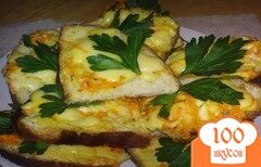 Фото рецепта: Горячие бутерброды с морковью и плавленным сыром