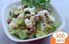 Фото рецепта: Овощной салат с тунцом