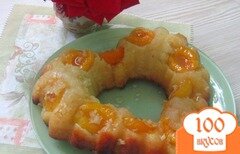 Фото рецепта: Перевернутый пирог с абрикосами