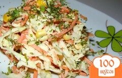Фото рецепта: Салат из белокочанной капусты с морковью по-корейски