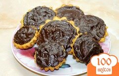 Фото рецепта: Ванильные кексы с шоколадной глазурью