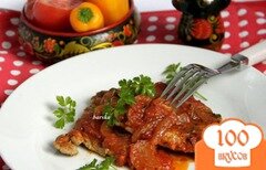 Фото рецепта: Мясные отбивные в томатном соусе