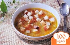 Фото рецепта: Гороховый суп с крутонами