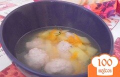 Фото рецепта: Суп с фрикадельками без зажарки