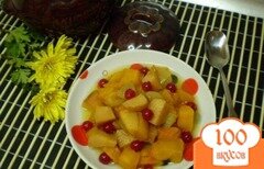 Фото рецепта: Десерт из тыквы с фруктами