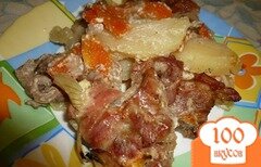 Фото рецепта: Картофель с мясом в духовке