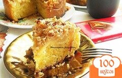 Фото рецепта: Яблочный кекс с корочкой