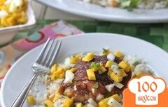 Фото рецепта: Куриные окорочка с сальсой по-полинезийски