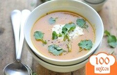 Фото рецепта: Суп со сладким картофелем и топленым маслом