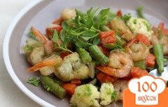 Фото рецепта: Овощное соте с креветками